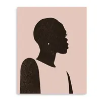 16X20 Pink Silhouette Canvas Wall Art