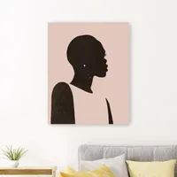 16X20 Pink Silhouette Canvas Wall Art