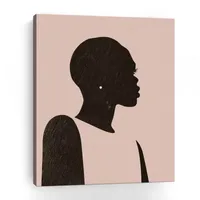 16X20 Pink Silhouette Canvas Wall Art