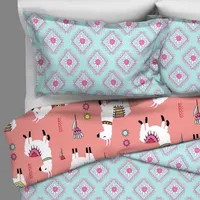 Vue Llama Drama Reversible Quilt Set