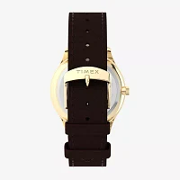 Timex Easy Reader Mens Brown Leather Strap Watch Tw2w684009j