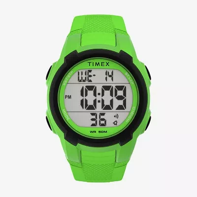 Timex Sport Mens Chronograph Green Strap Watch Tw5m628009j