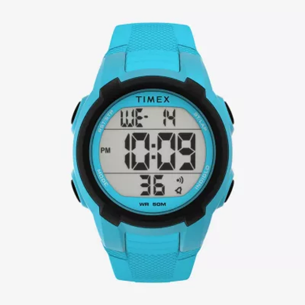 Timex Sport Mens Chronograph Blue Strap Watch Tw5m629009j