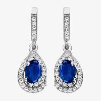 1/6 CT. T.W. Genuine Red Ruby 10K Gold Oval Drop Earrings
