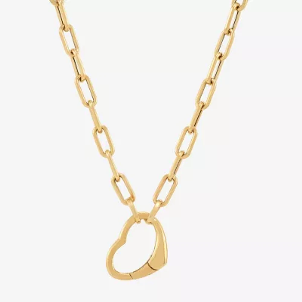 Made in Italy Womens 14K Gold Heart Pendant Necklace