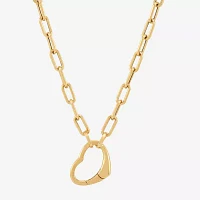 Made in Italy Womens 14K Gold Heart Pendant Necklace