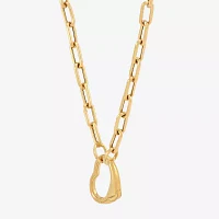 Made in Italy Womens 14K Gold Heart Pendant Necklace