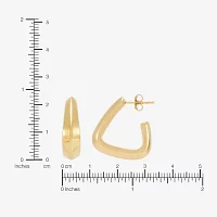 14K Gold 21.8mm Triangle Hoop Earrings