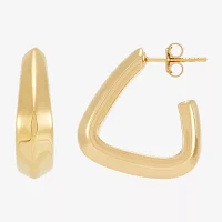 14K Gold 21.8mm Triangle Hoop Earrings