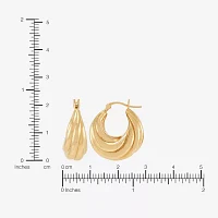 14K Gold 20mm Round Hoop Earrings