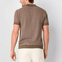 mutual weave Mens Regular Fit Short Sleeve Polo Shirt