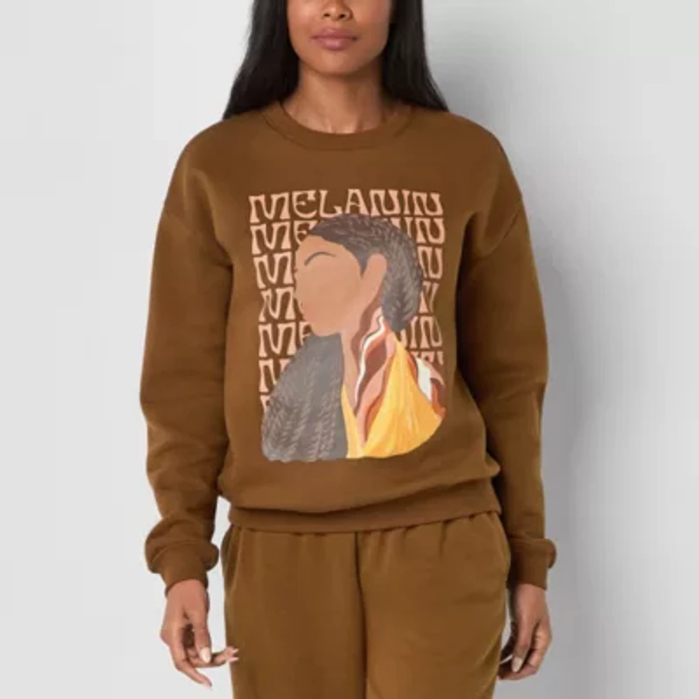 Hope & Wonder Black History Month Womens Long Sleeve 'Melanin' Sweatshirt