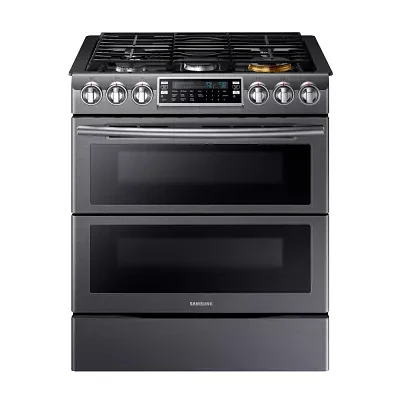 Samsung 5.8 cu. ft. Smart Wi-Fi Enabled Flex Duo™ With Dual Door Slide-In Double Oven Gas Range