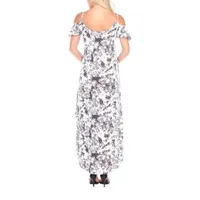 White Mark-Maternity Short Sleeve Tie-dye Maxi Dress