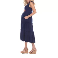 White Mark Womens Sleeveless Midi Maxi Dress Maternity