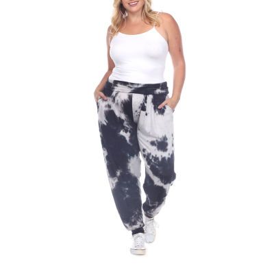 White Mark Womens Plus Mid Rise Jogger Pant