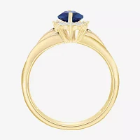 Lab-Created Gemstone 14K Gold Over Silver Cocktail Ring