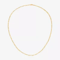 Made in Italy 14K Gold 18 Inch Solid Figaro Chain Necklace