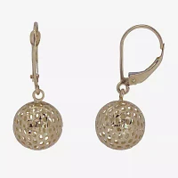 14K Gold Ball Drop Earrings