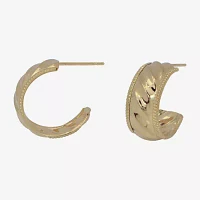 14K Gold 16mm Hoop Earrings