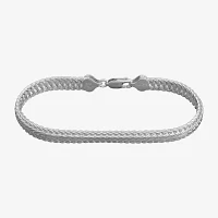 Made in Italy Sterling Silver Inch Solid Link Chain Bracelet