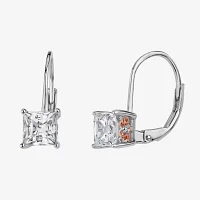 Womens 2 3/ CT. T.W. White Zirconia Sterling Silver Drop Earrings