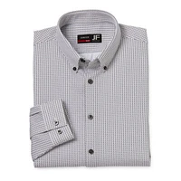 J. Ferrar Slim 360 Knit Mens Fit Long Sleeve Dress Shirt