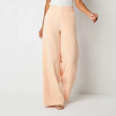 Worthington Womens High Rise Wide Leg Pant