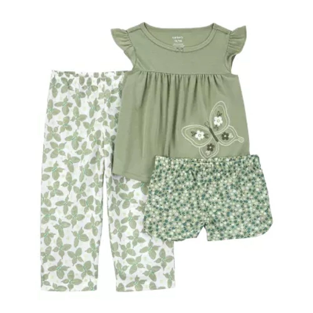 Carter's Toddler Girls 3-pc. Pajama Set