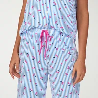 Cuddl Duds Womens 2-pc. Short Sleeve Capri Pajama Set