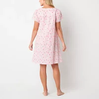 Adonna Womens Short Sleeve Scoop Neck Nightgown