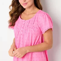 Adonna Womens Short Sleeve Scoop Neck Nightgown