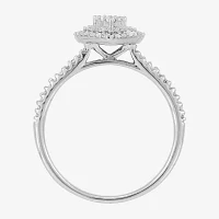 Womens 1/3 CT. T.W. Natural White Diamond Sterling Silver Pear Engagement Ring