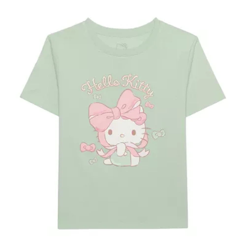 Little & Big Girls Crew Neck Short Sleeve Hello Kitty Graphic T-Shirt