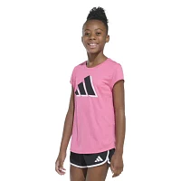 adidas Big Girls Crew Neck Short Sleeve Graphic T-Shirt