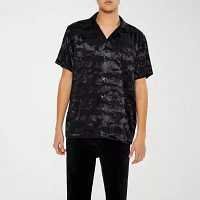 Forever 21 Mens Short Sleeve Abstract Button-Down Shirt