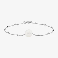 Sterling Silver 7.5 Inch Solid Bead Chain Bracelet