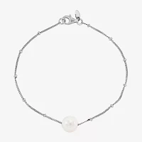 Sterling Silver 7.5 Inch Solid Bead Chain Bracelet