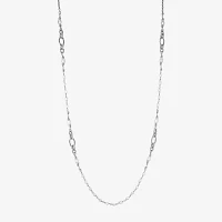 Womens Dyed White Cultured Freshwater Pearl Sterling Silver Strand Necklace