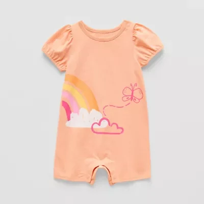 Okie Dokie Baby Girls Short Sleeve Romper