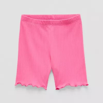 Okie Dokie Rib-Knit Lettuce-Edge Toddler & Little Girls Bike Short