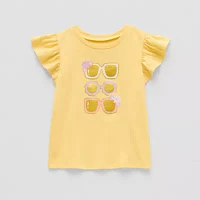 Okie Dokie Toddler & Little Girls Round Neck Short Sleeve Graphic T-Shirt