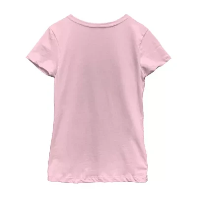 Disney Collection Little & Big Girls Crew Neck Short Sleeve Princess Graphic T-Shirt
