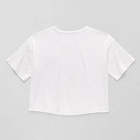 Xersion Little & Big Girls Soft Performance Waist Length Crew Neck Short Sleeve Graphic T-Shirt