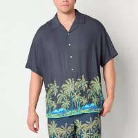 Arizona Big and Tall Mens Short Sleeve Camp Shirt