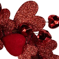 Northlight Red Heart Shaped Glitter Indoor Wreath