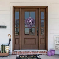 Northlight Lavender Heart Spring Wreath