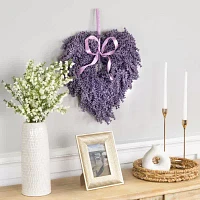 Northlight Lavender Heart Spring Wreath