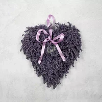 Northlight Lavender Heart Spring Wreath