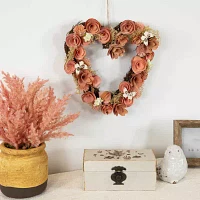 Northlight Rose Heart Spring Wreath